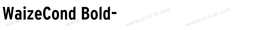 WaizeCond Bold字体转换